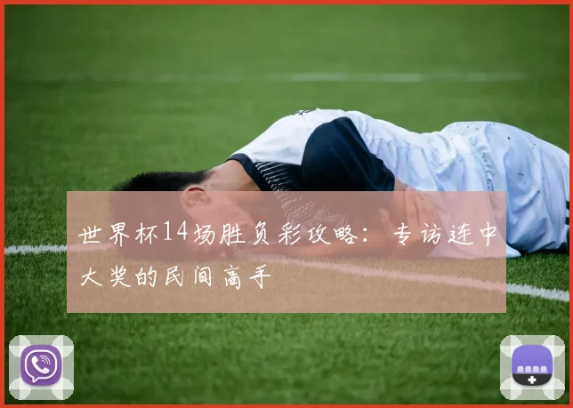 世界杯14场胜负彩攻略:专访连中大奖的民间高手